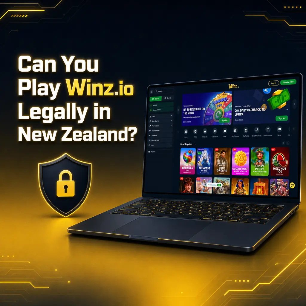 Winz legality in New Zealand explained, covering its Curaçao license, player protection tools, and Provably Fair verification system.