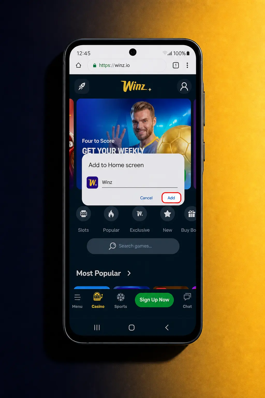 Step-by-step guide to download and install the Winz APK app for Android devices with sign-in access.