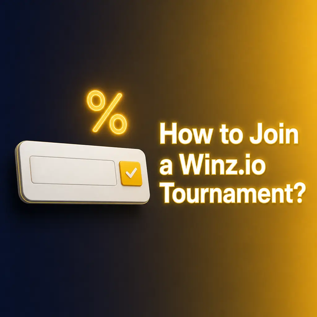 Step-by-step guide showing how to log in and join an active tournament on Winz casino platform.