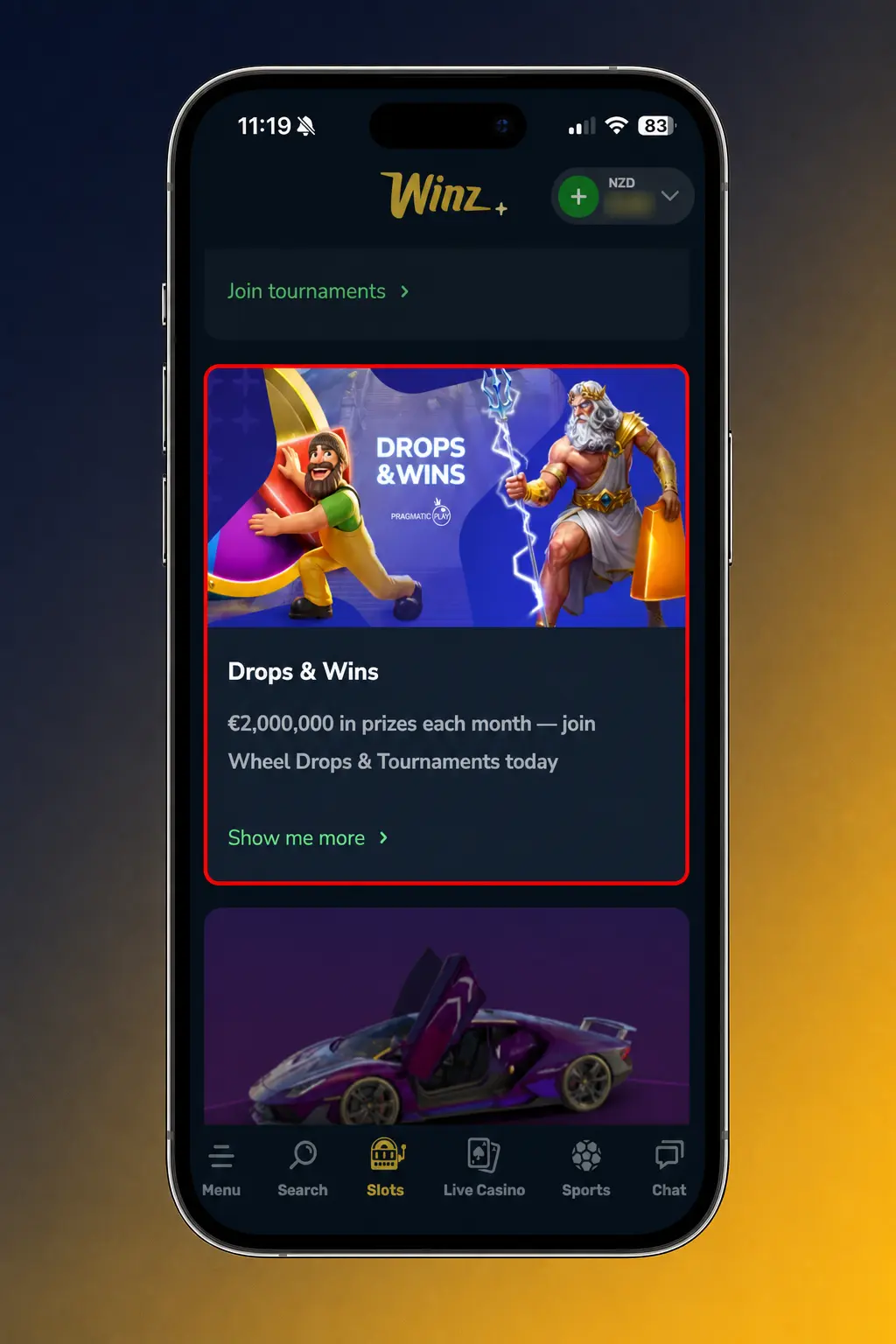 Step-by-step guide to sign up, deposit, and join a live dealer table at Winz Casino