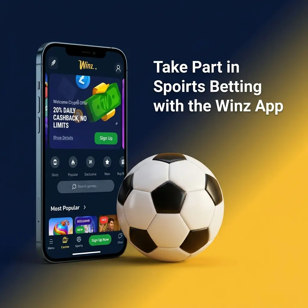 Winz betting app screen showing Line and Live wagering options across football, cricket, rugby, and esports markets.