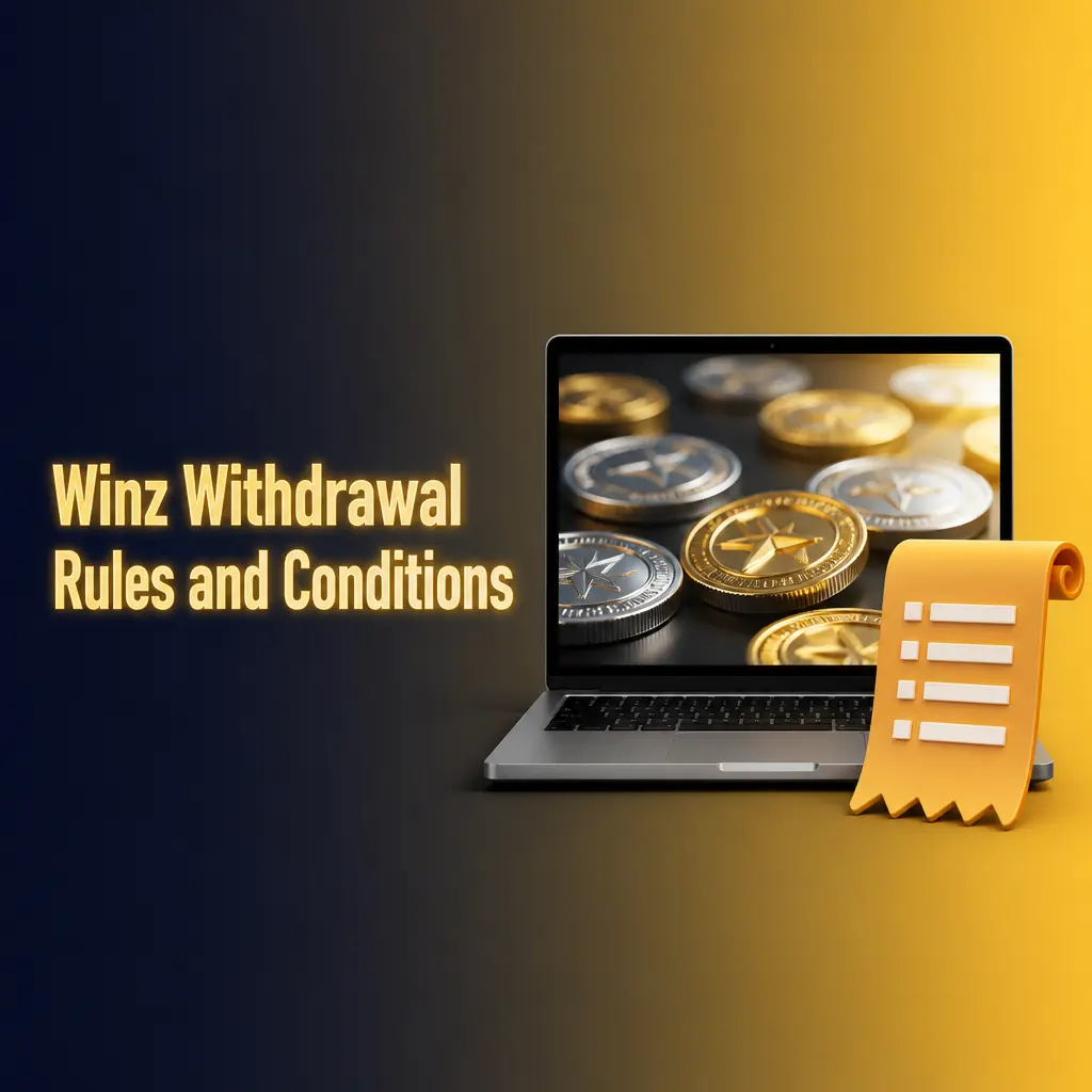 Winz Casino withdrawal rules: KYC verification, matching payment method, bonus rollover, NZD 20 minimum, and daily limits.