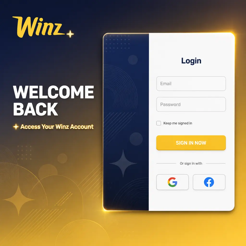 Log in to your Winz account to check your balance, bet history, and active bonuses securely.