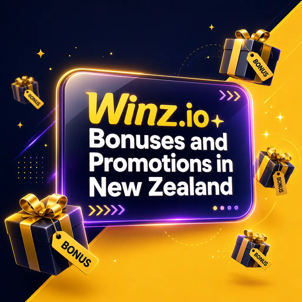 Winz NZ welcome offer: Wheel of Winz spins up to NZD20,000 plus 100% match bonus up to NZD100, no wagering required.