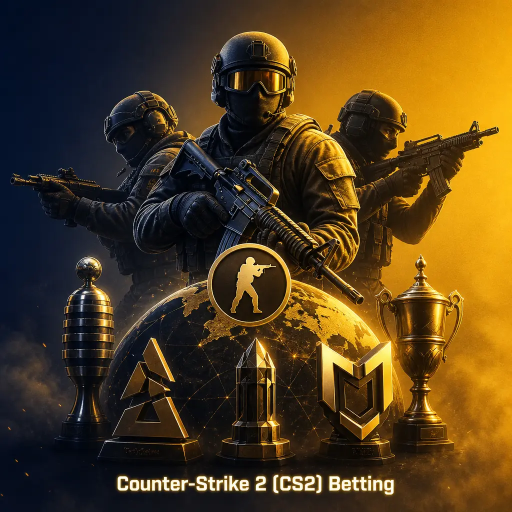 Counter-Strike 2 (CS2) betting odds at Winz for match winner, map handicap, and live in-round markets.