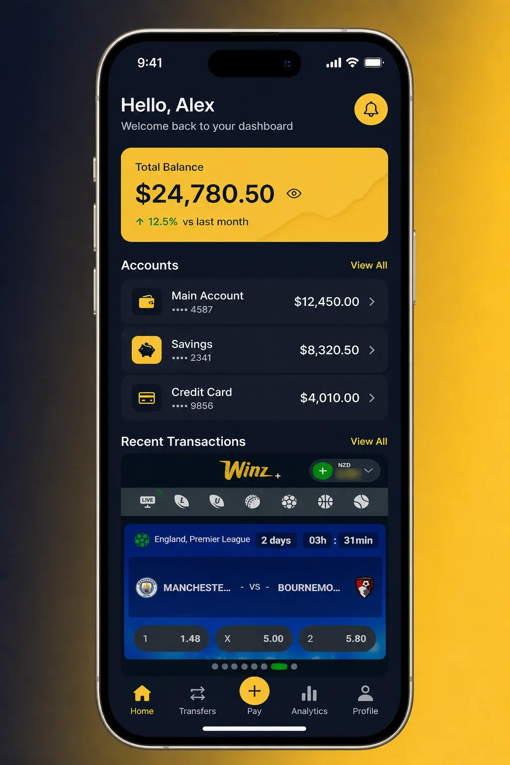 Step-by-step guide showing how to register, deposit crypto, and place an esports bet on the Winz betting platform.