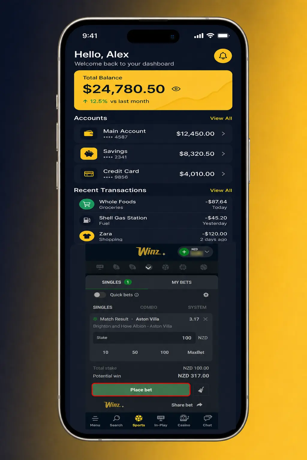 Step-by-step guide showing how to register, deposit, and place an esports bet on the Winz platform